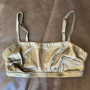 Aerie Green Satin Stretch Bandeau